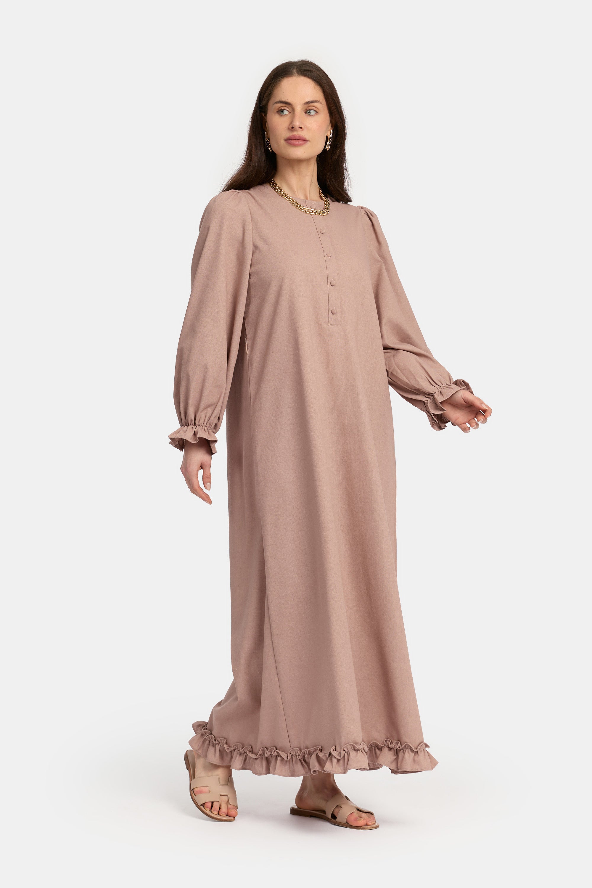 Ruffle Maxi Dress - Nespresso