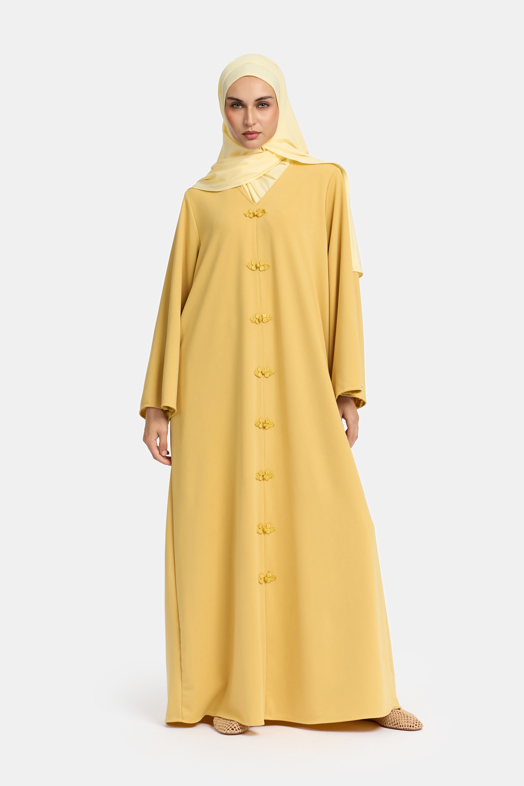 Kaftan Dress - Sorbet Yellow