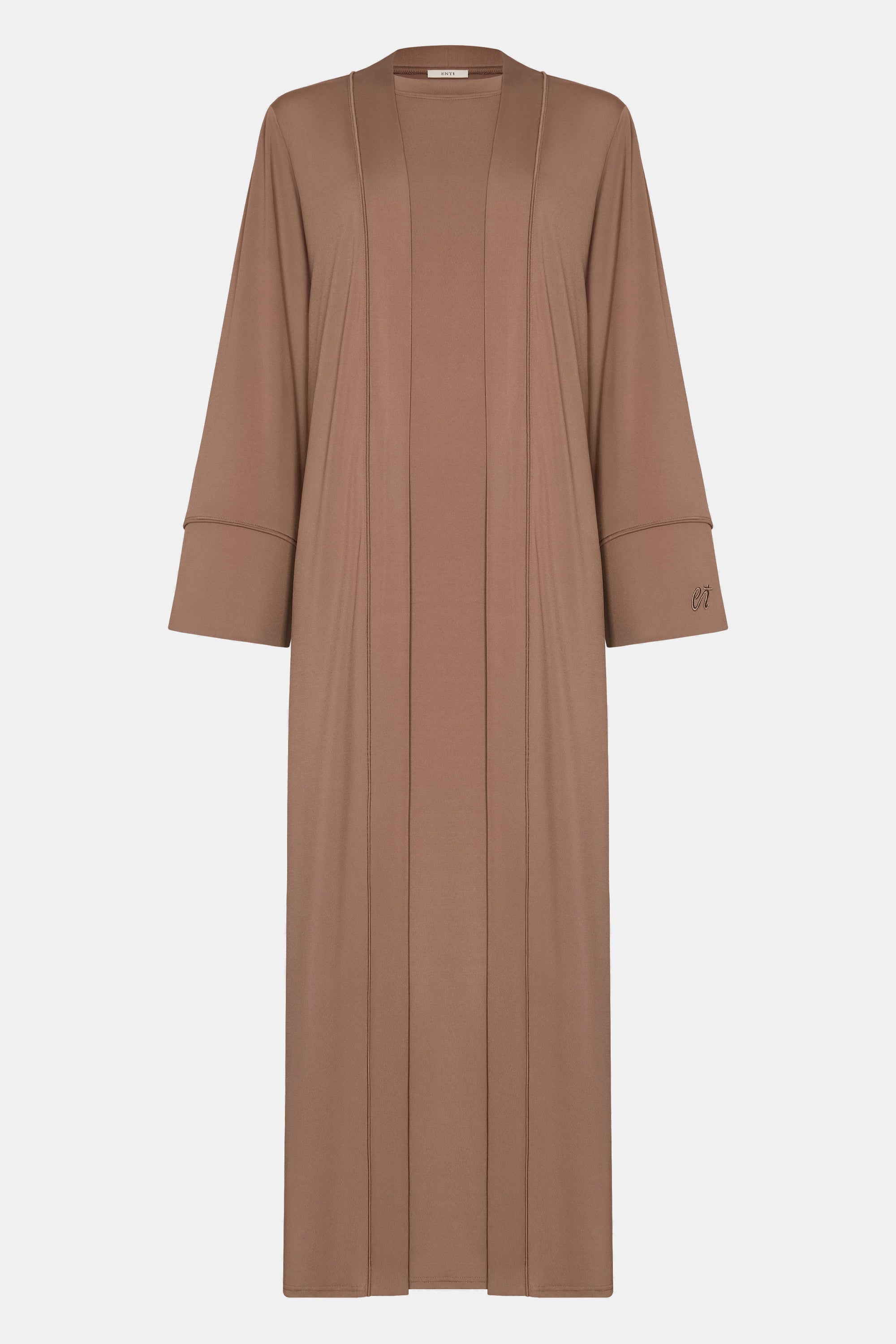 Premium Jersey 3PCS Khimar Set - Brown