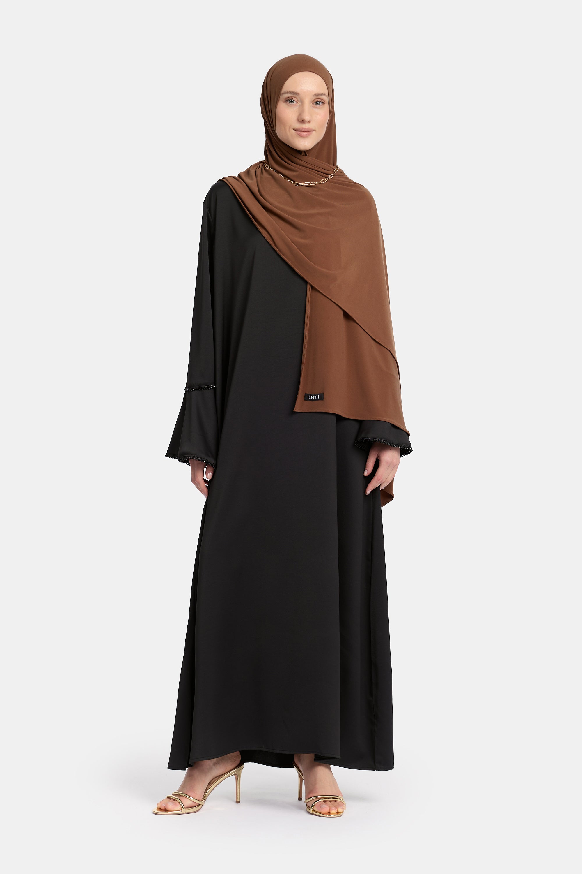 Stone Line Abaya - Black