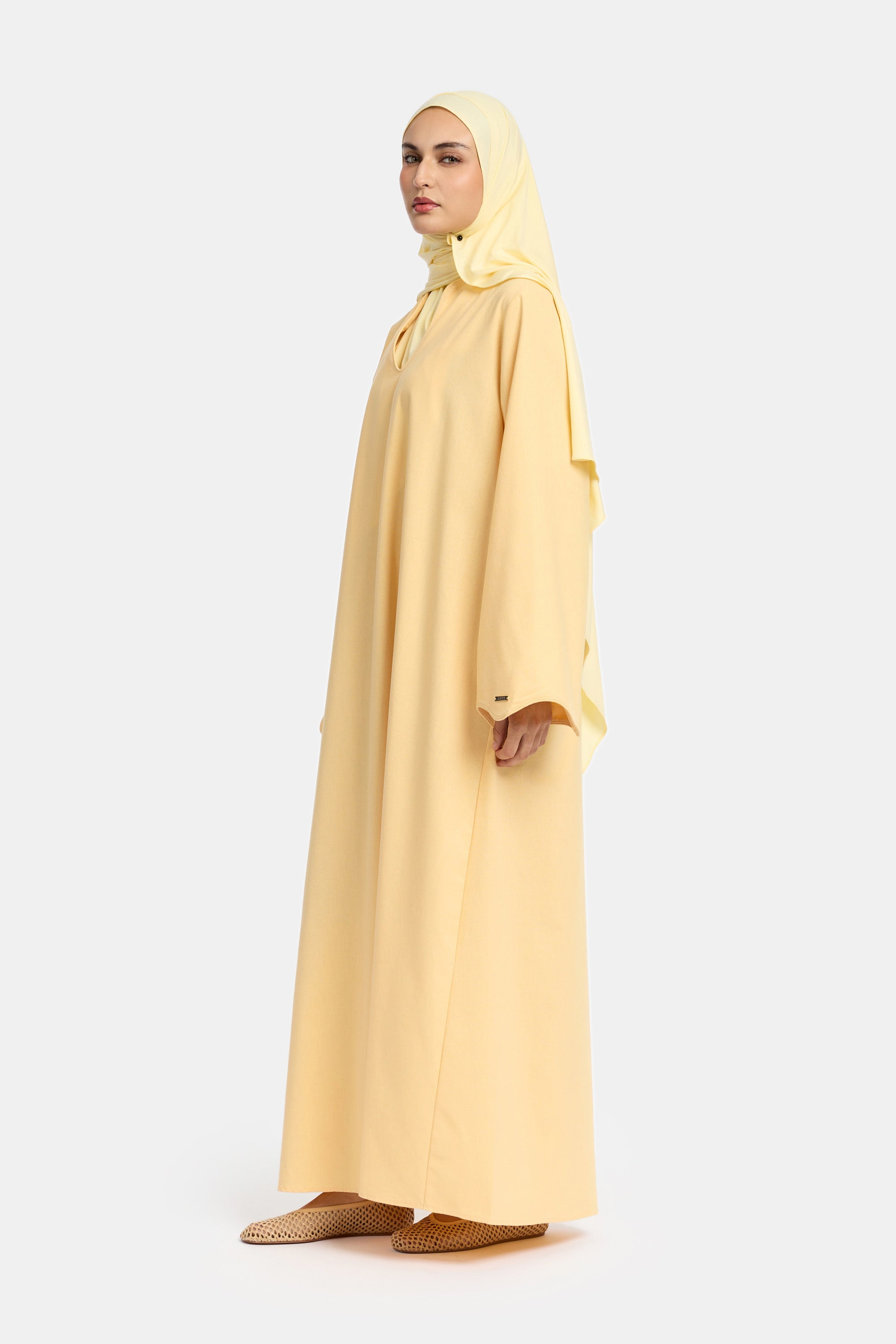 Linen Dress - Sorbet Yellow