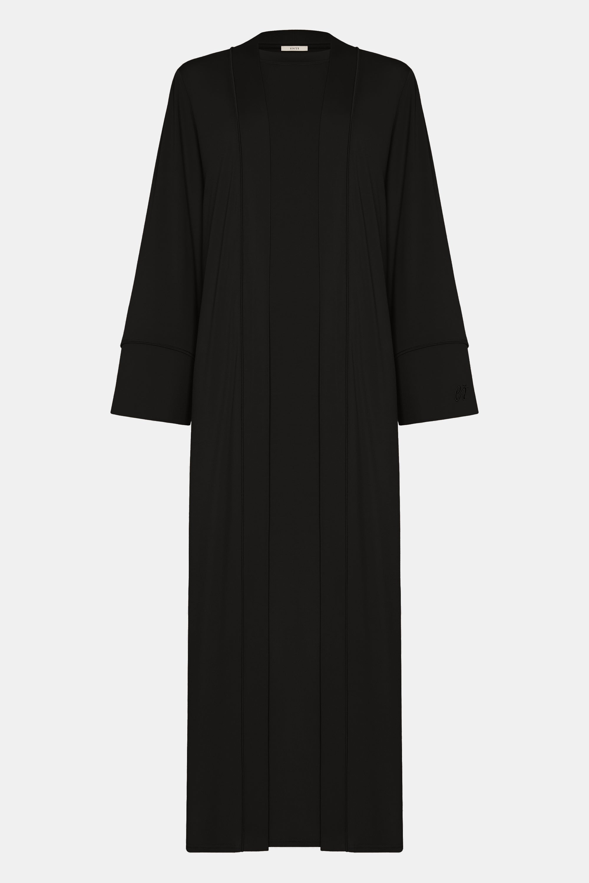 Premium Jersey 3PCS Khimar Set - Black