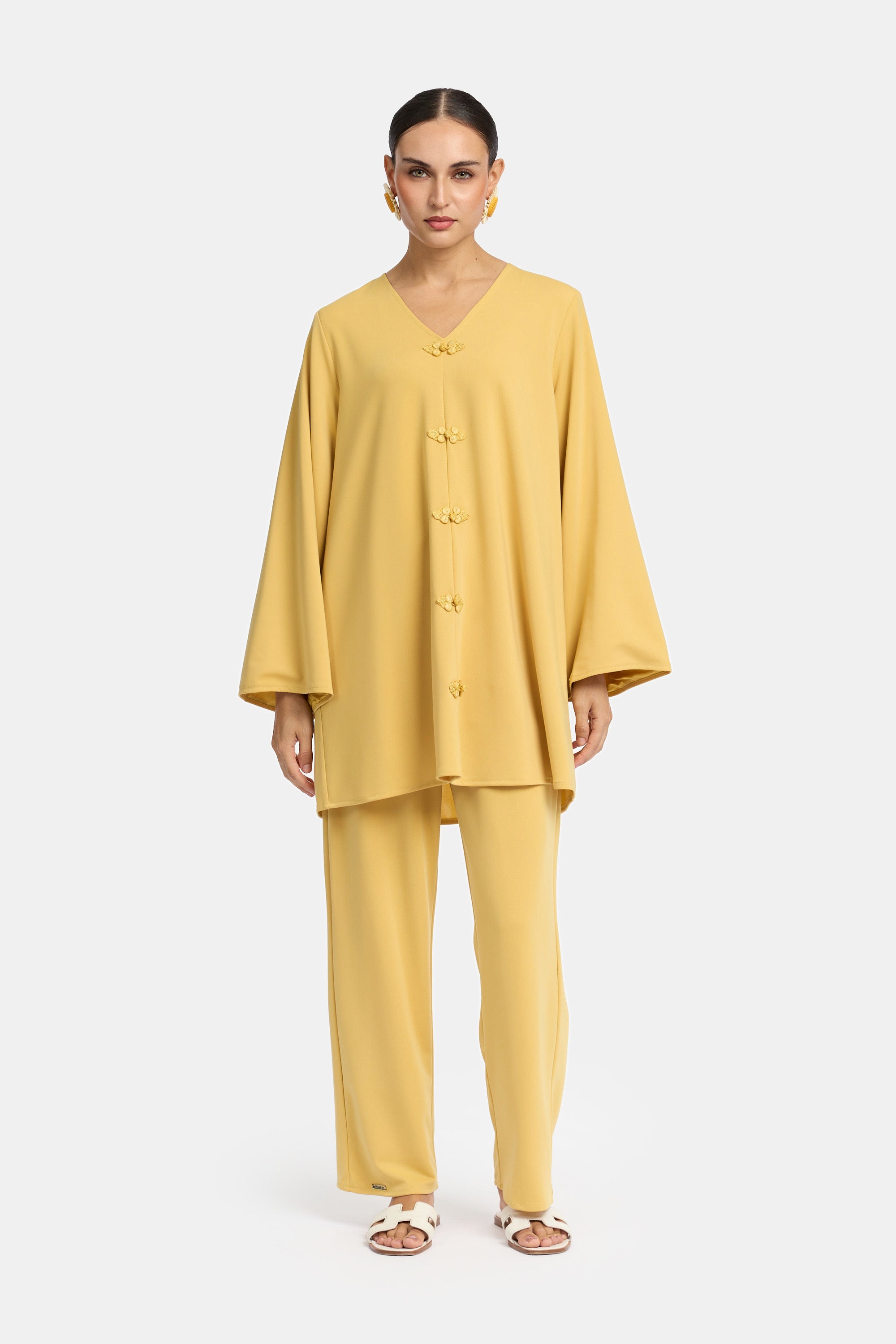 Kaftan Set - Sorbet Yellow