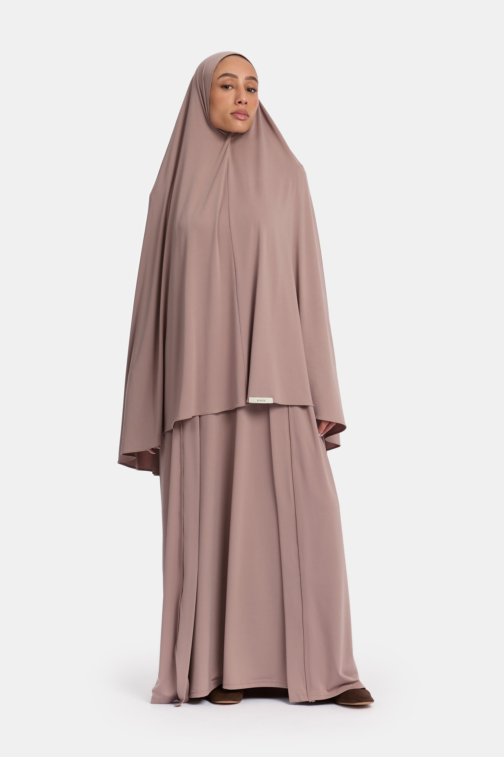 Premium Jersey 3PCS Khimar Set - Mauve