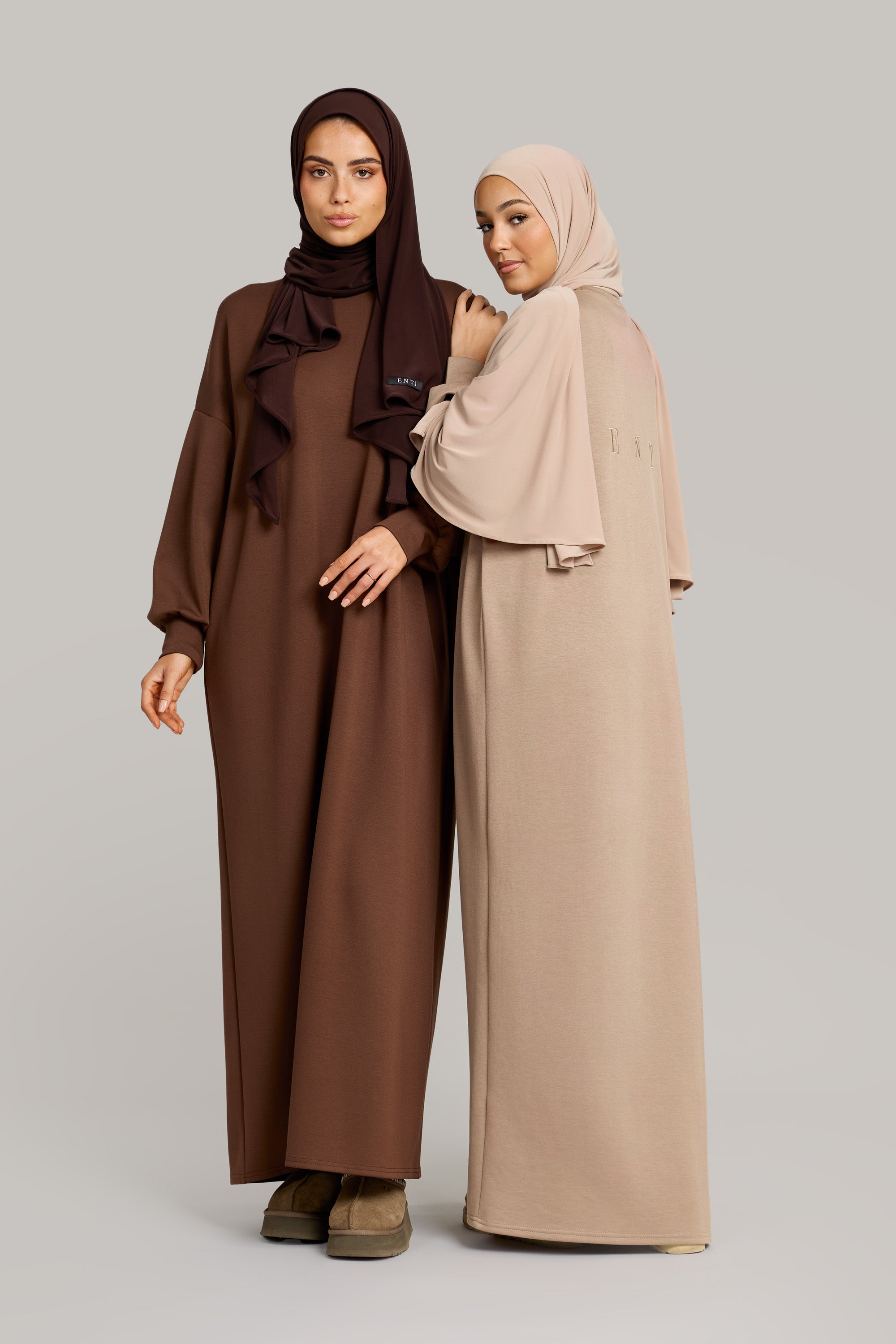 Comfy Midi Dress - Ash Brown