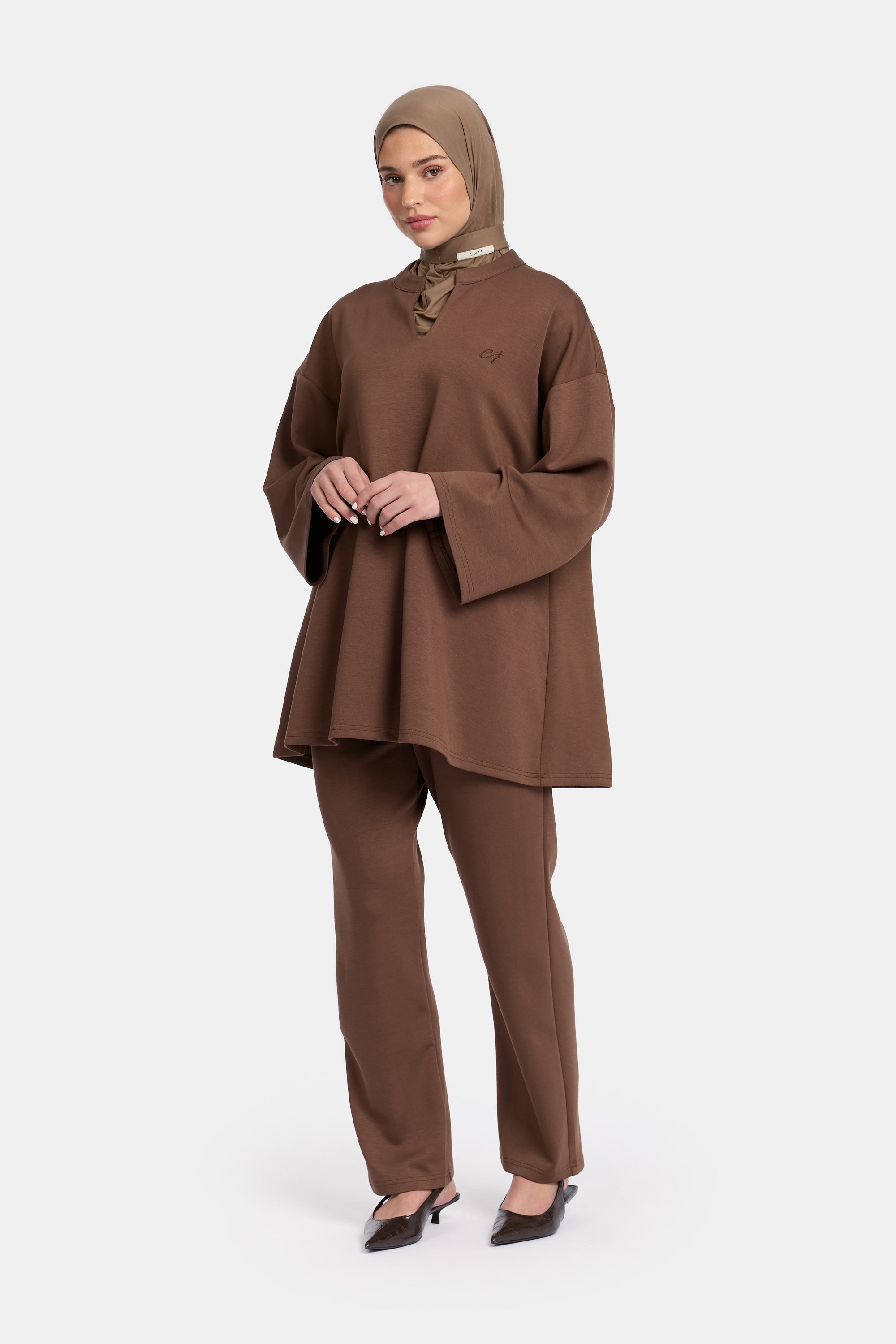 Wide Sleeve Set - Cinnamon Brown