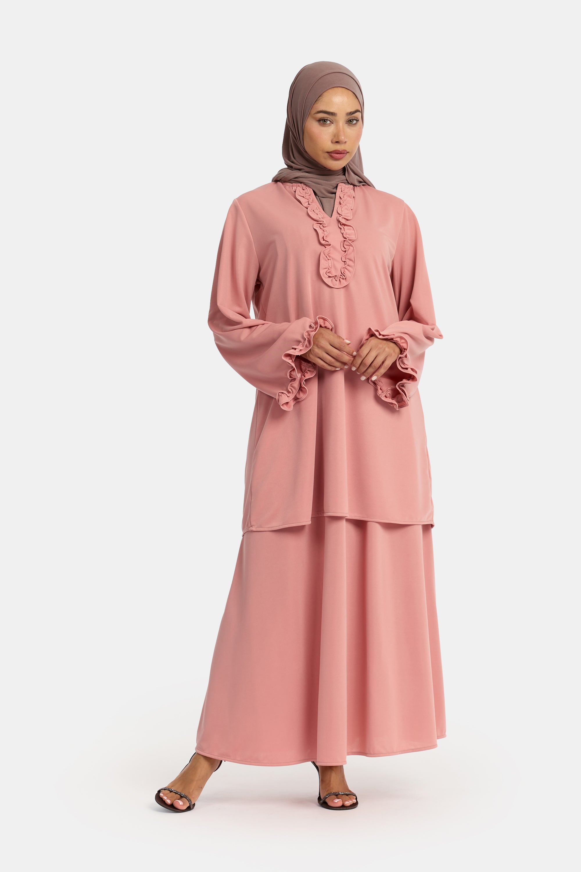 Ruffle Tarz Skirt Set - Pink Berry
