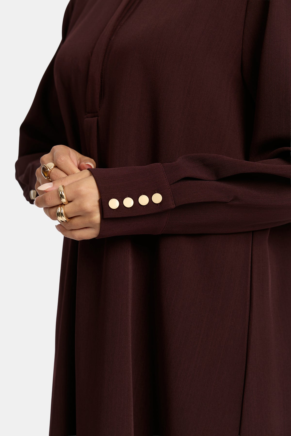 Woven Abaya - Vintage Purple