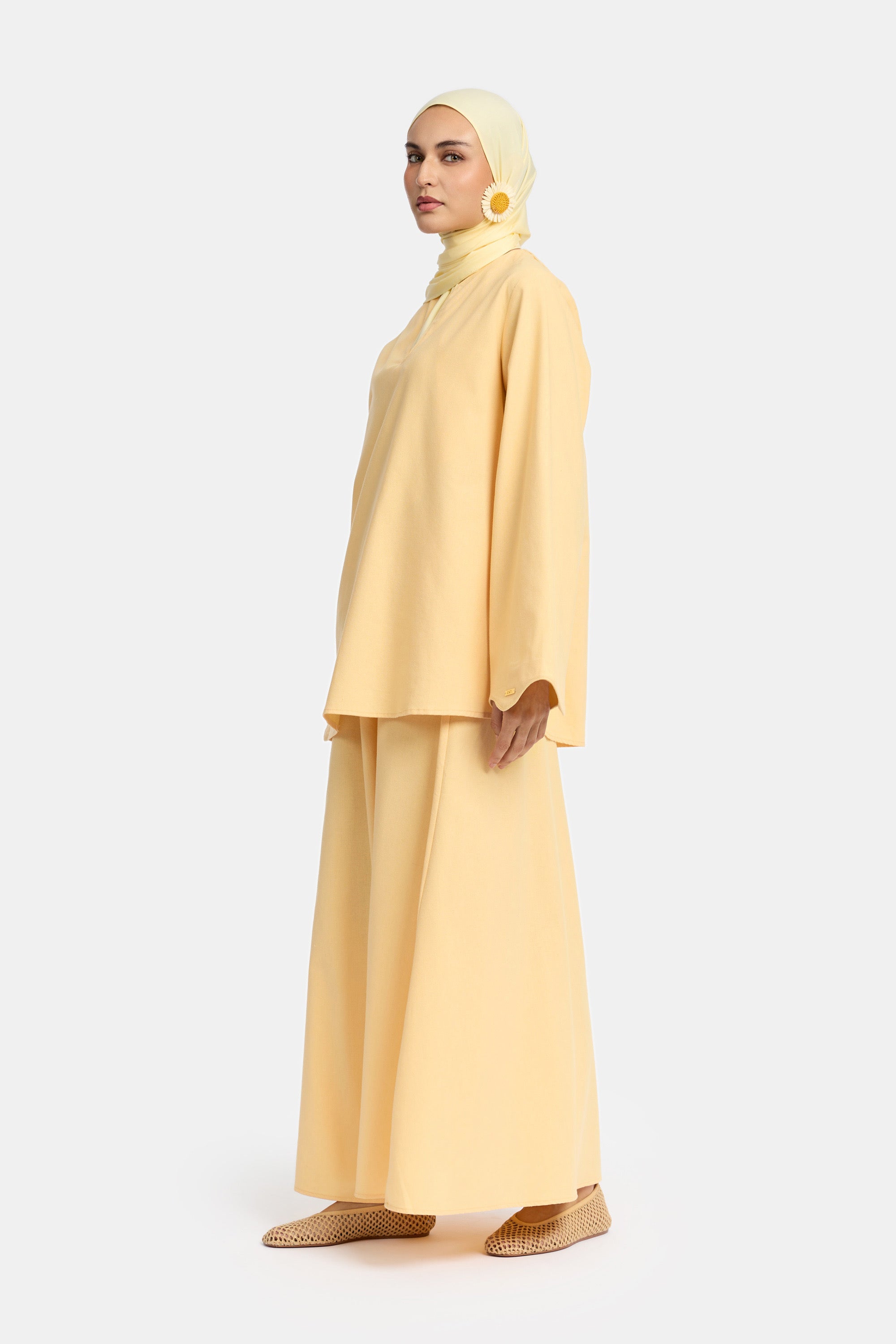 Linen Skirt Set - Sorbet Yellow