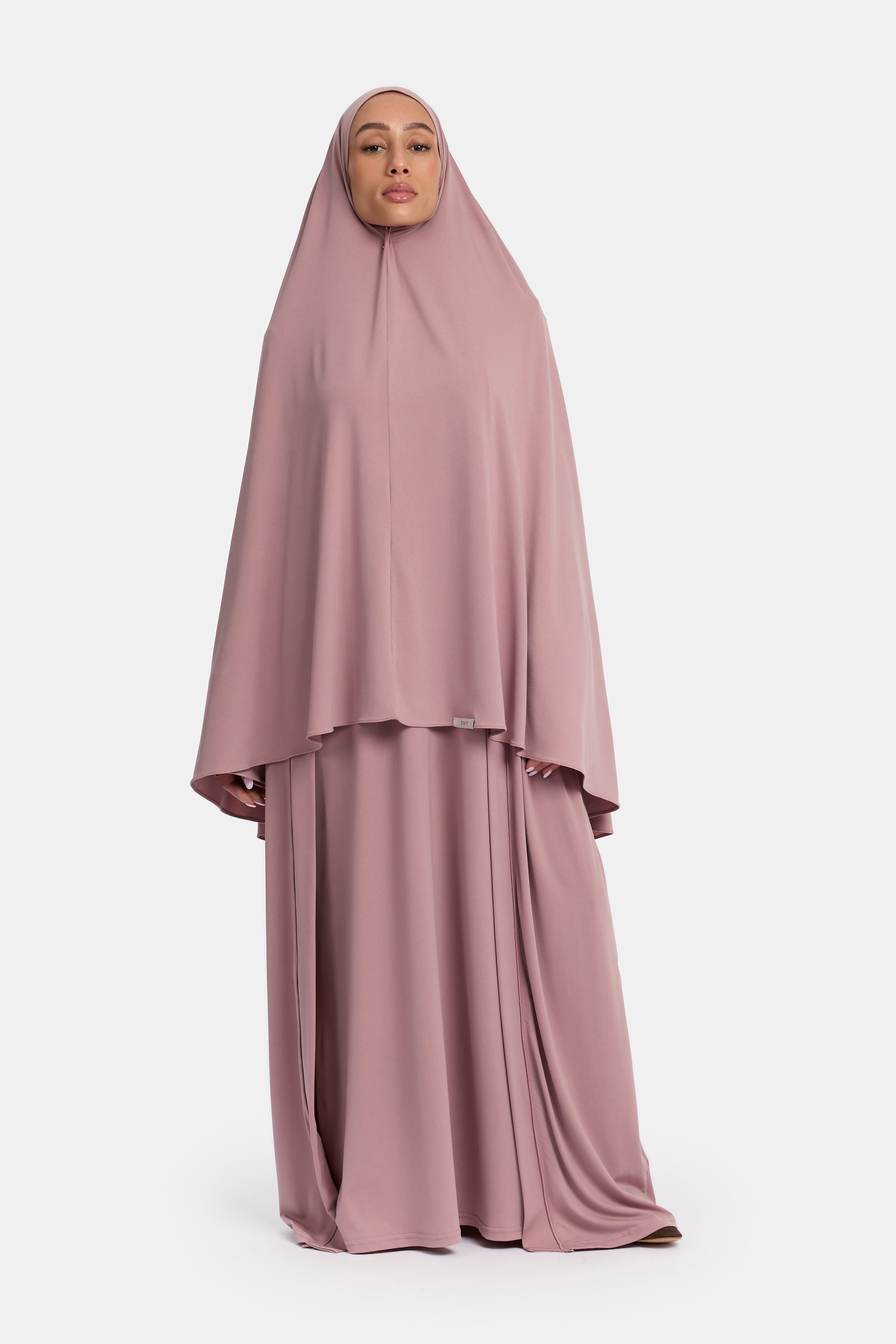 Premium Jersey 3PCS Khimar Set - Velvet Rose