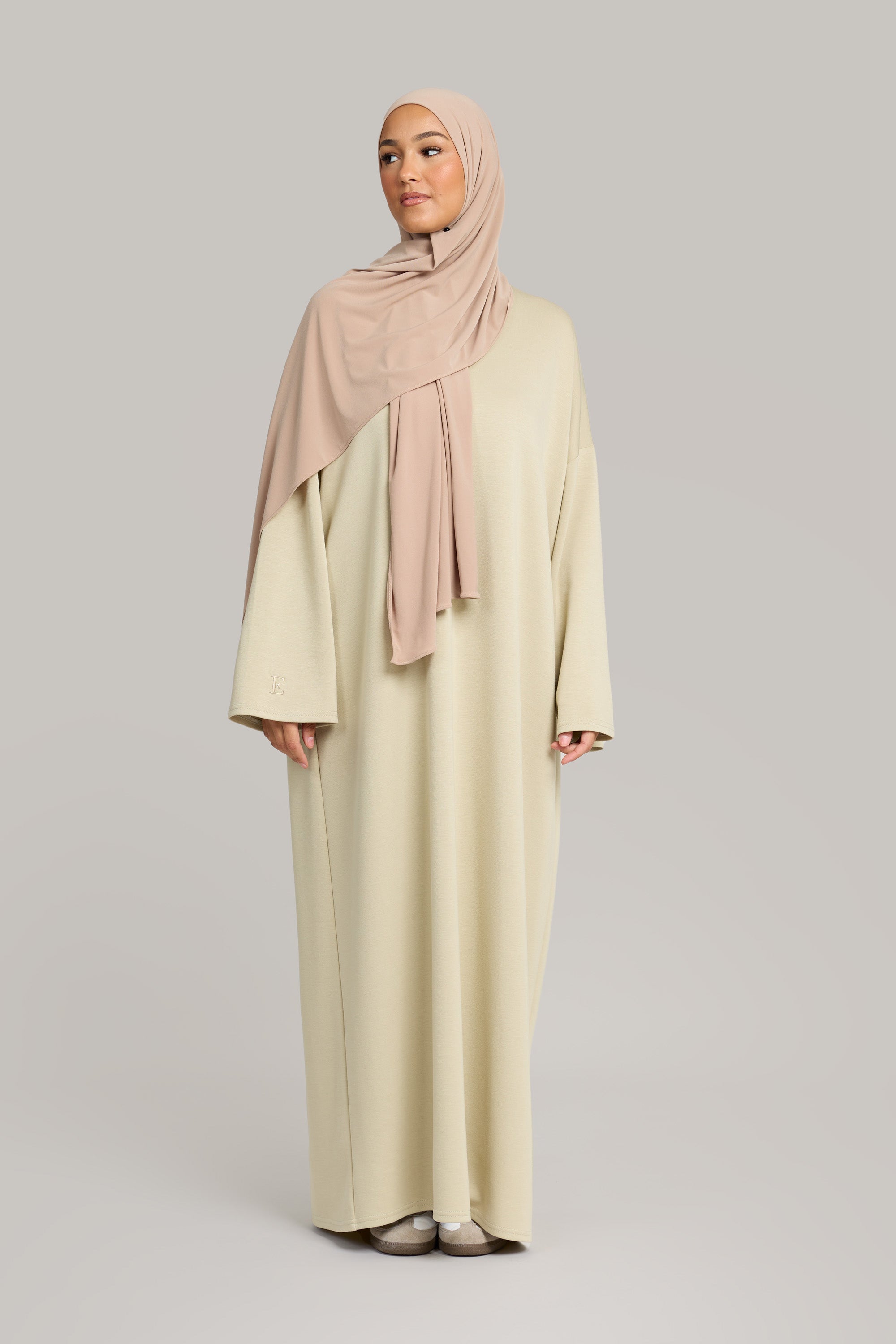 Wide Sleeve Dress - Light Moss