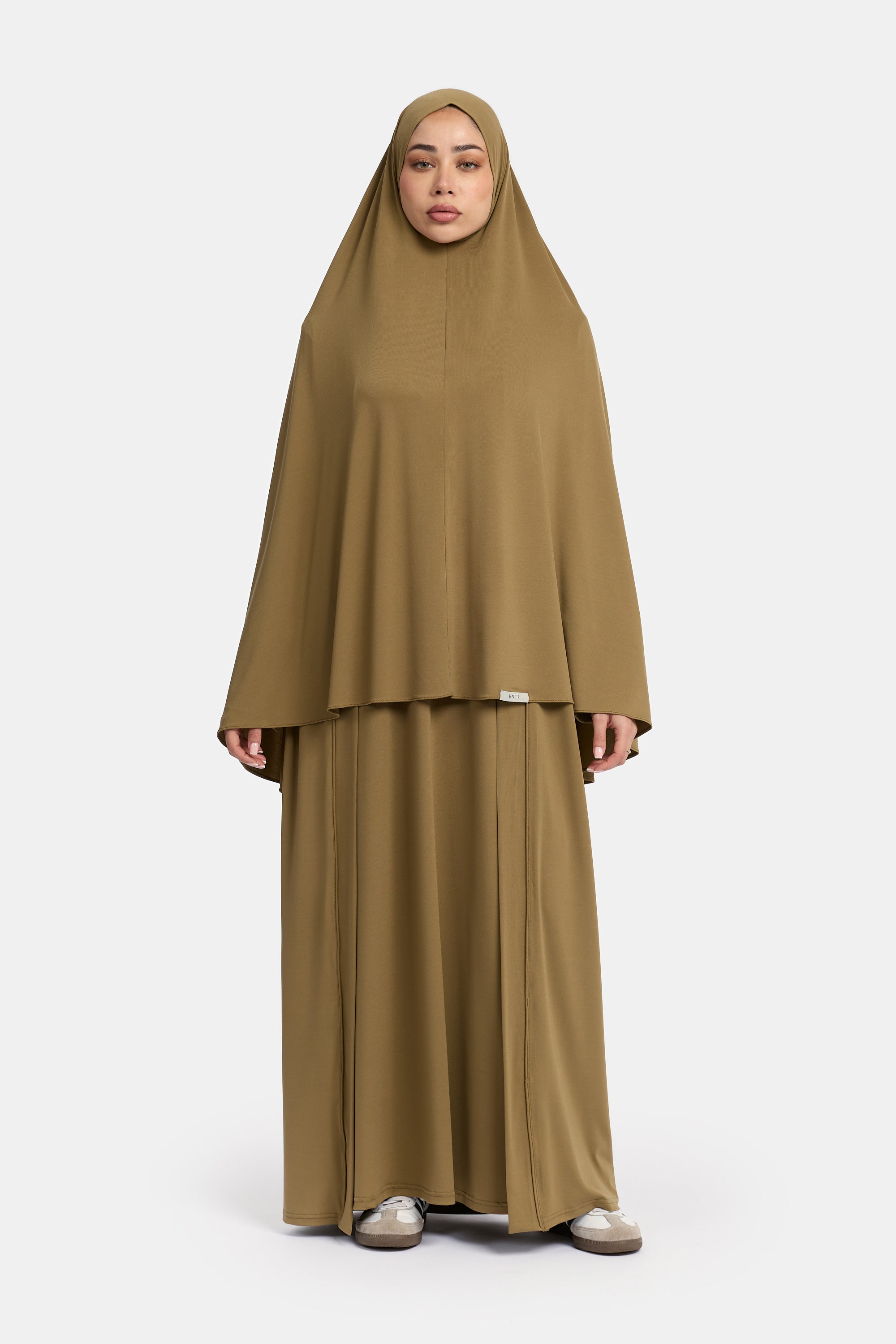 Premium Jersey 3PCS Khimar Set - Green